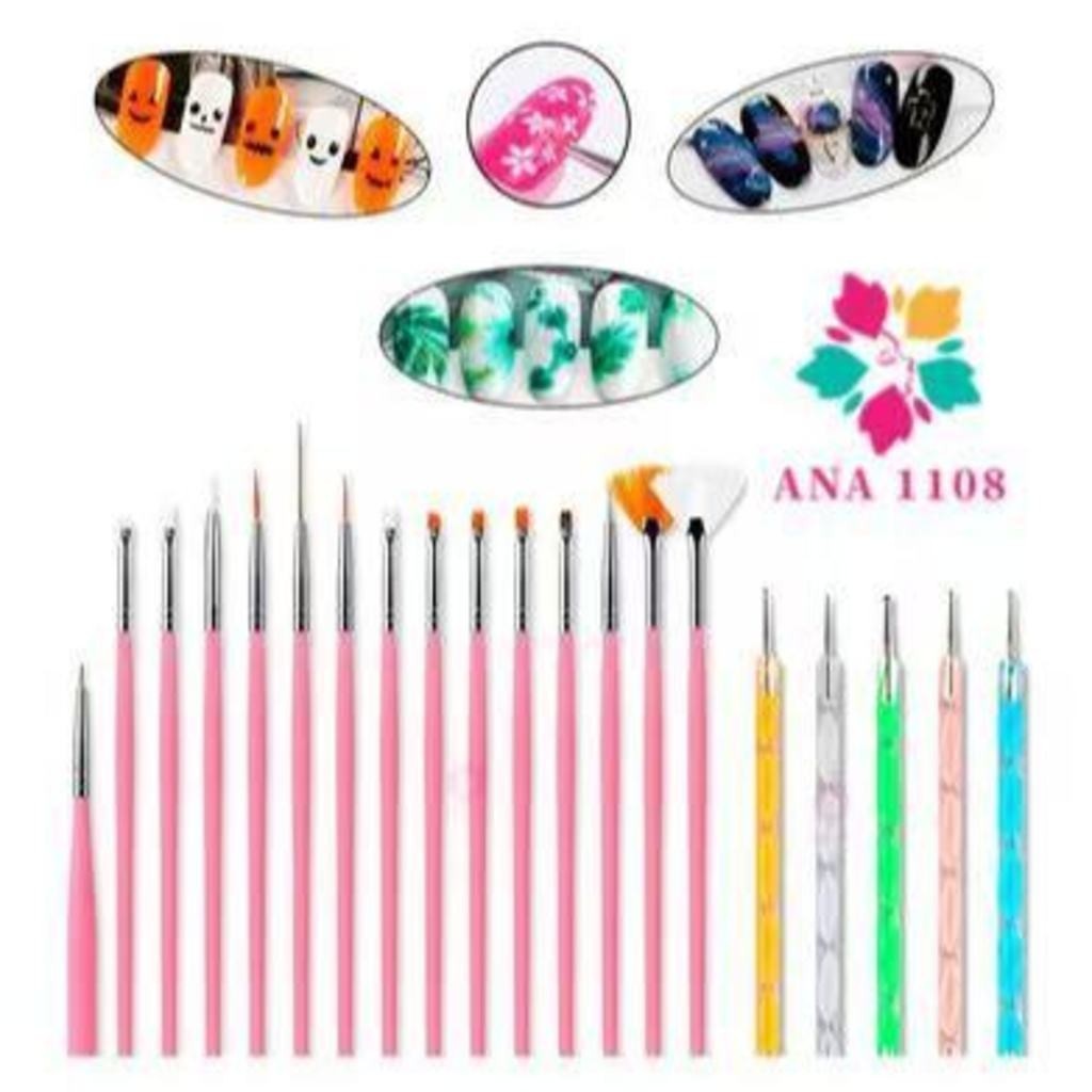 DAGUAN Kit 15 Pincéis + 10 Boleadores Em 5 Pincé