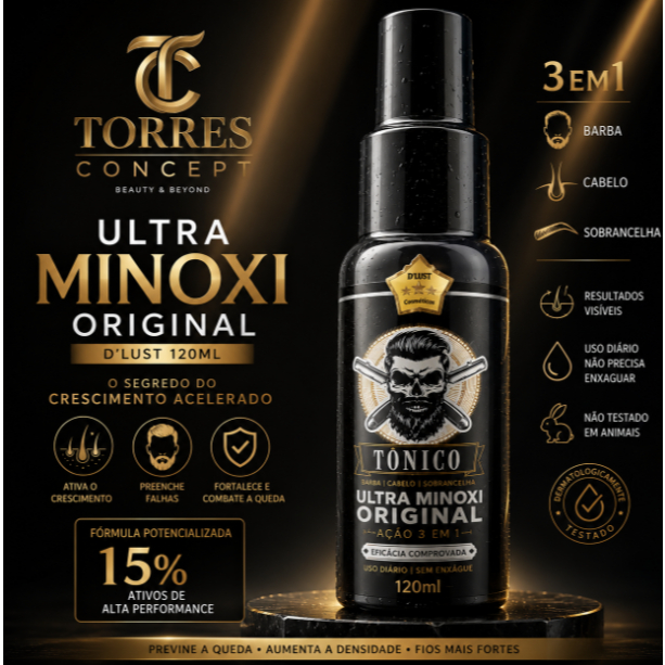 Tônico Capilar Ultra Minoxi Dlust 120ml Original 
