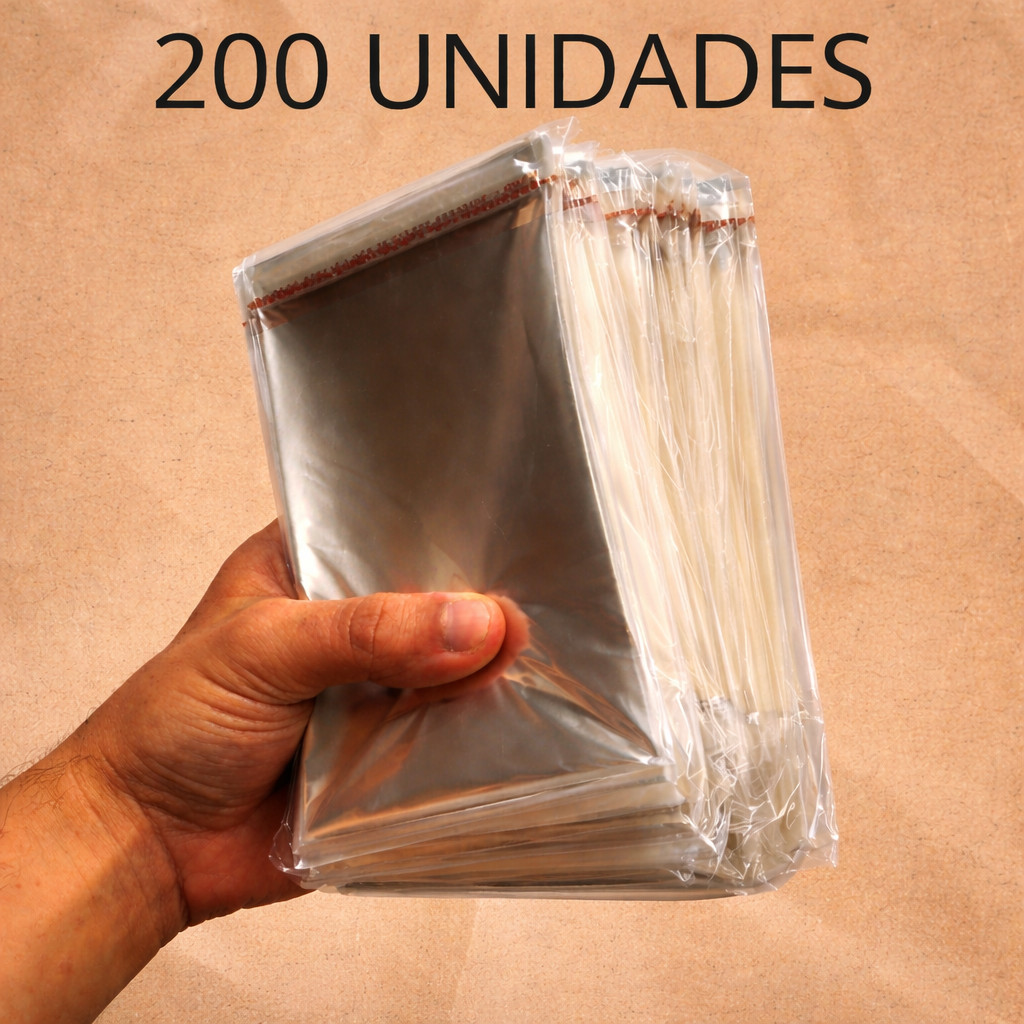 Embalagem Plástica Transparente 200 Unidades Saco