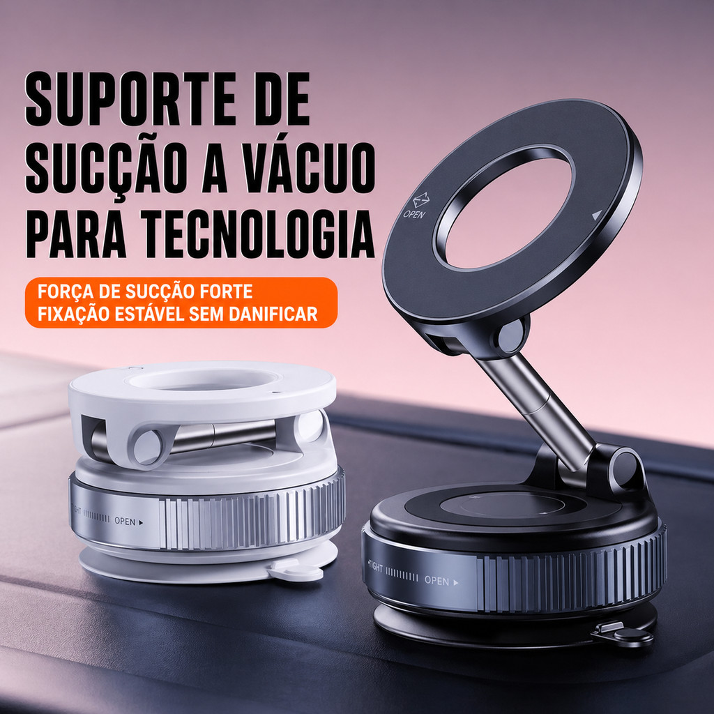 Suporte Magnético 360° para Celular Carro, Base