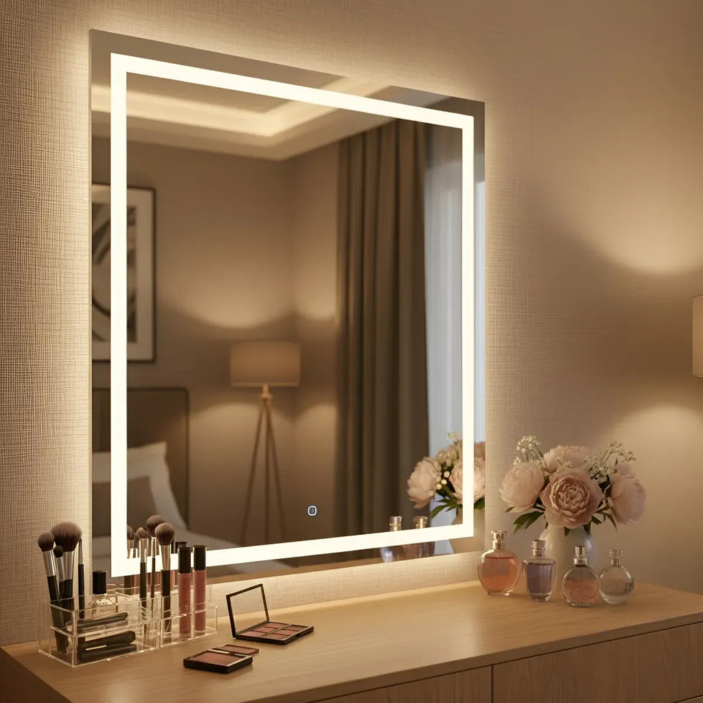 Espelho com Touch e Led 3 Cores 40×60 Jateado