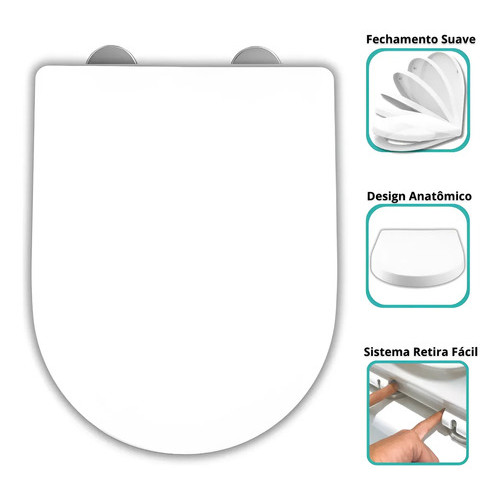 Assento Sanitário Tampa Vaso Soft Close 6lpf P/ D