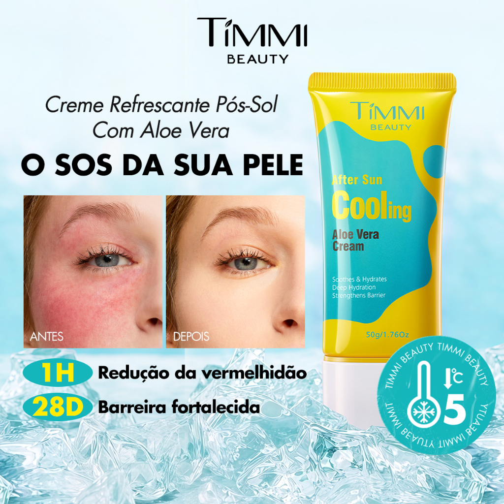 Pós-sol TIMMI BEAUTY Gel Calmante Refrescante com