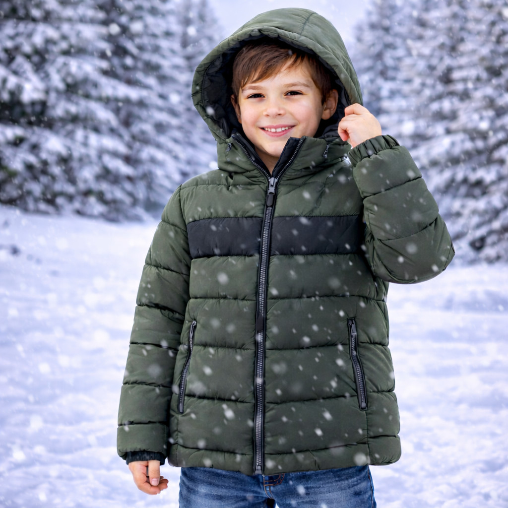 Casaco Puffer Juvenil Menino Bobojaco Nylon Forrad