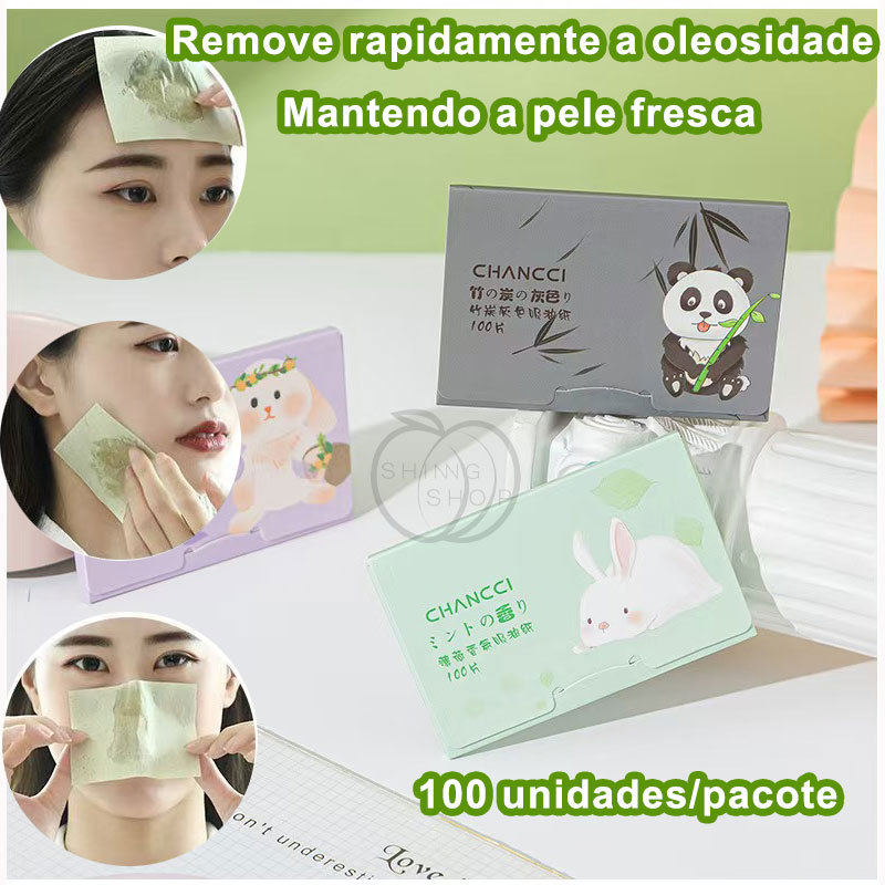 200/100 Peças Papel Absorvente De Óleo Facial De
