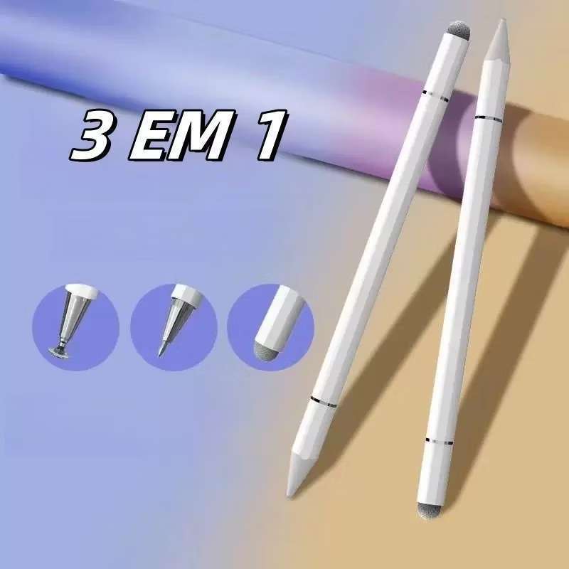 Caneta Stylus Universal 3 Em 1 Para Tablets iPad/A
