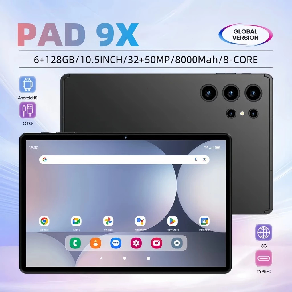 Pad 9X Tablet Android Tela Grande 10.5 FHD 6+128GB