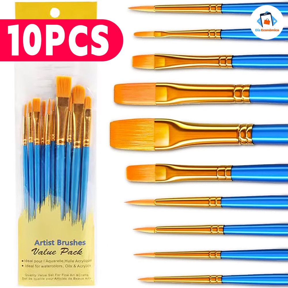 Kit Pincéis Profissionais Nylon – Para Aqua
