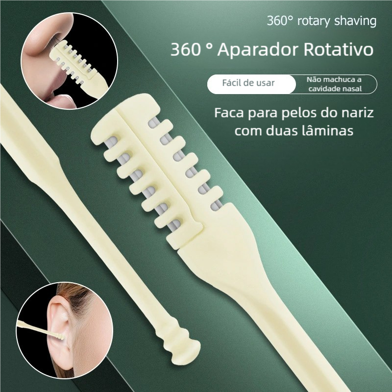 Aparador de Pêlos do Nariz 360° Cabeça Dupla Gi