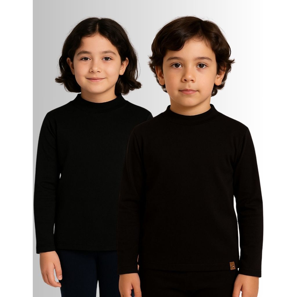 Blusa Manga Longa gola Alta Térmico Infantil Meni