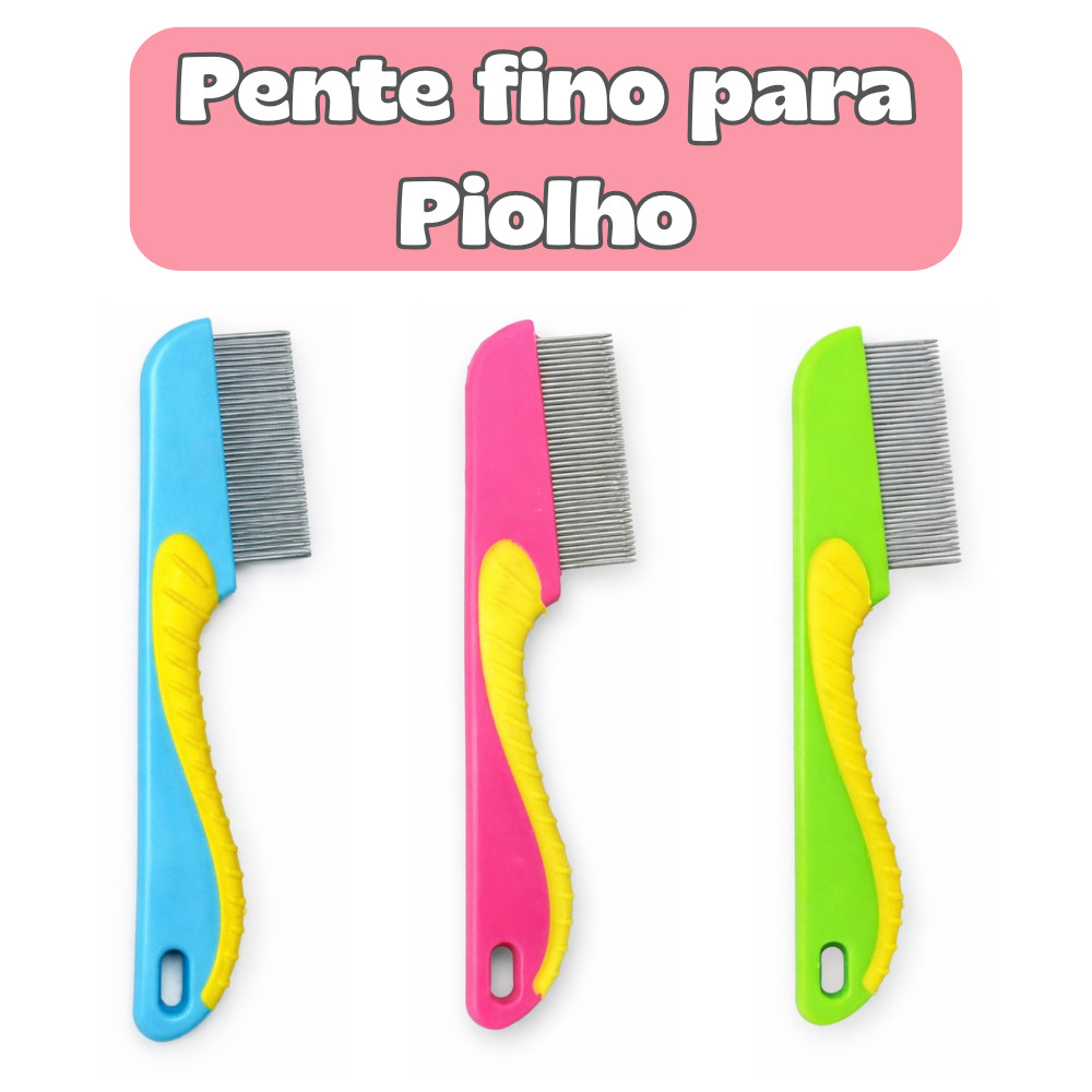 Pente com cabo Extrator De Piolhos Lêndeas Aço I