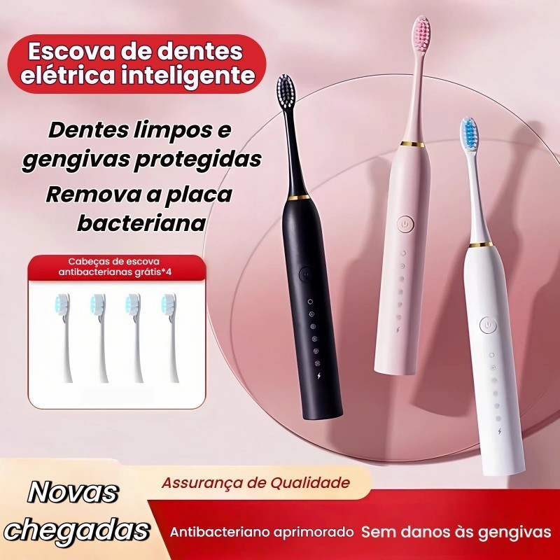 Escova Sônica Elétrica de Dentes IPX7  À Prova 