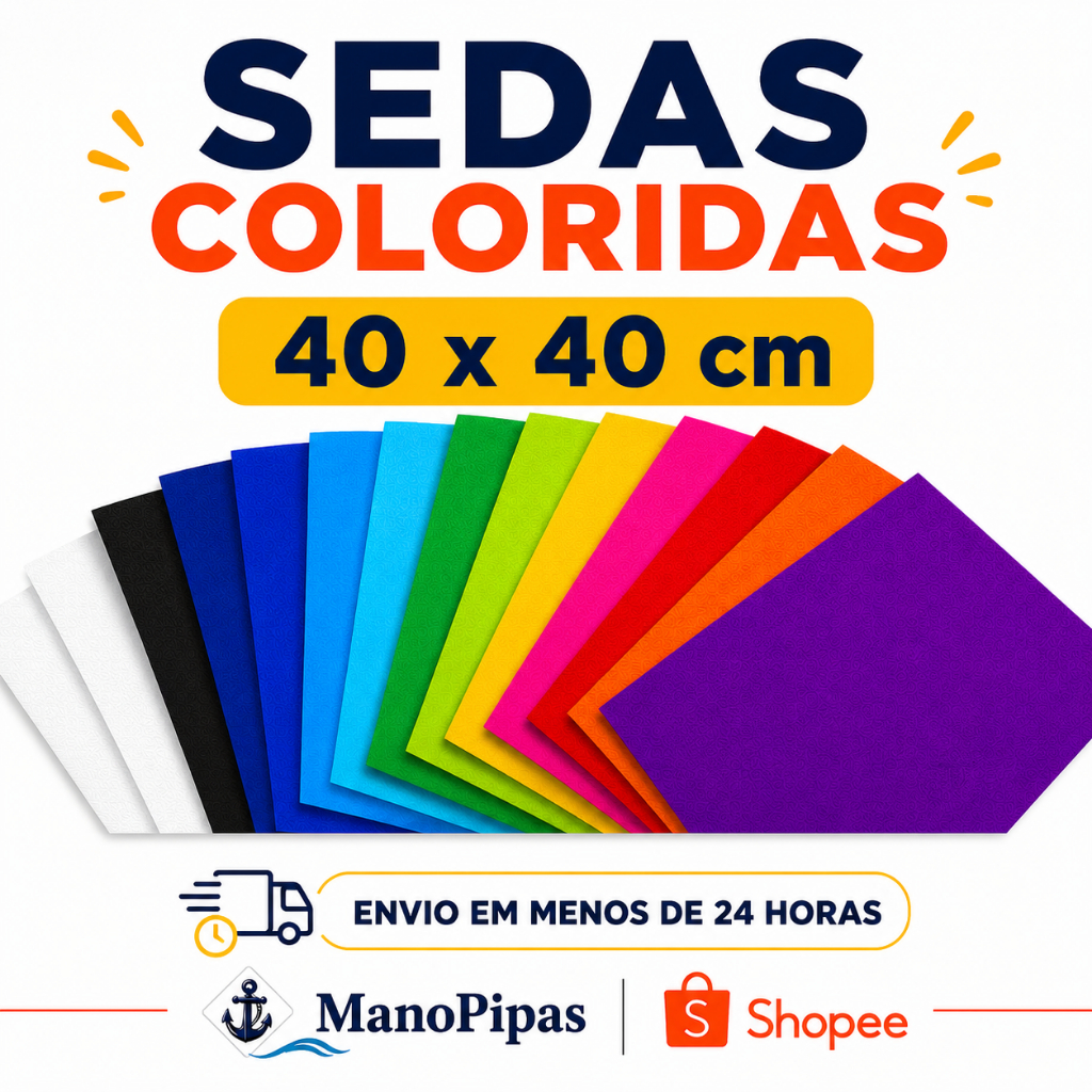 Papel de Seda 40×40 cm c/100 Folhas Cores Lis