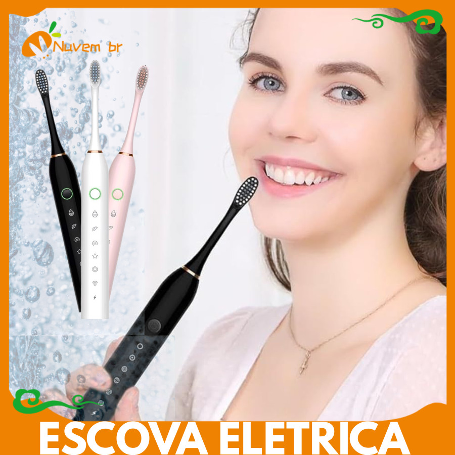Escova De Dentes Elétrica Com 5 Cabeça Substitui