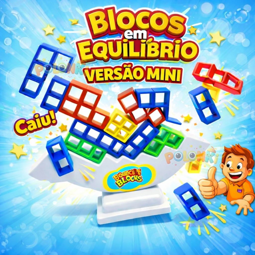 Brinquedo Infantil Torre Equilíbrio Tetris Jogo E