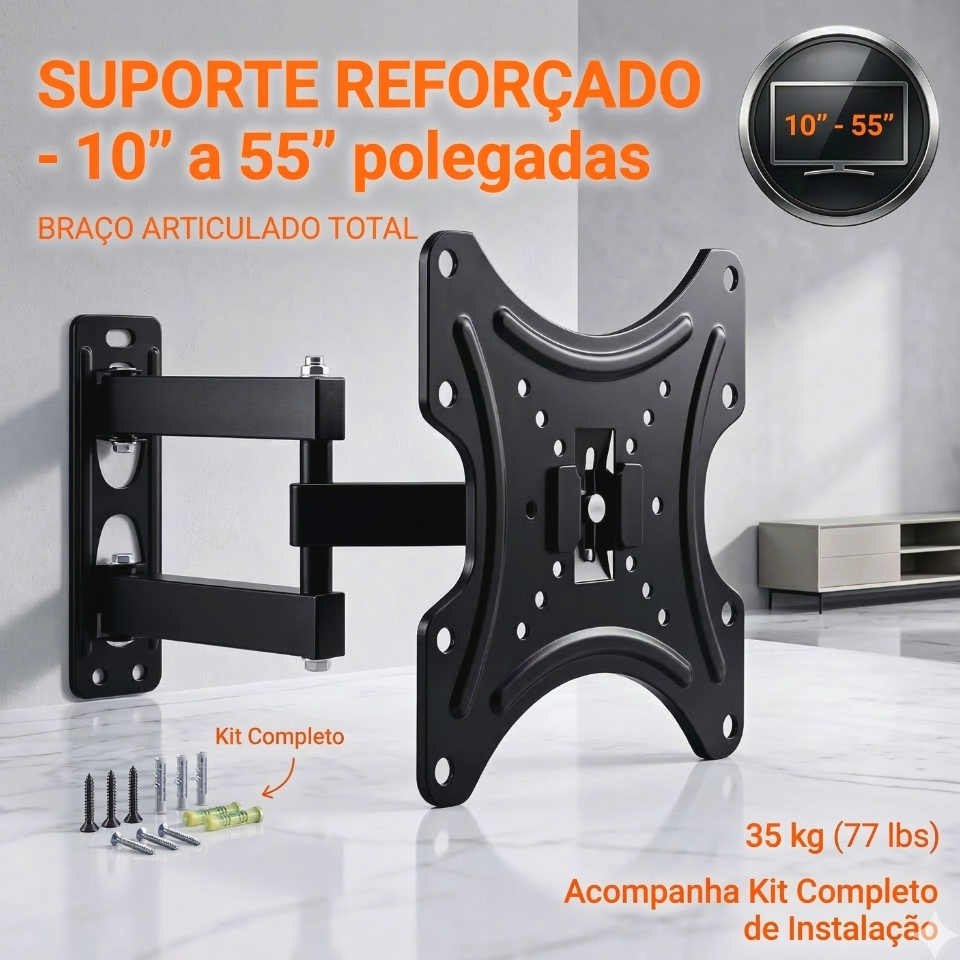 Suporte para TVs Articulado de 10-55 Polegadas 25k