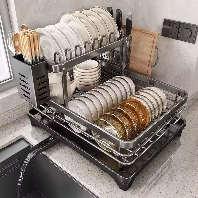 Escorredor de Louças em Aço Carbono para Cozinha