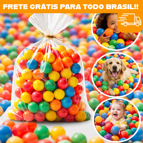Kit 15 a 100 Unidades Piscina de Bolinhas Colorida