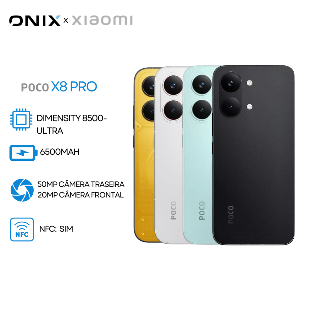 Xiaomi Poco X8 PRO 5G, Versão Global, MediaTek Di