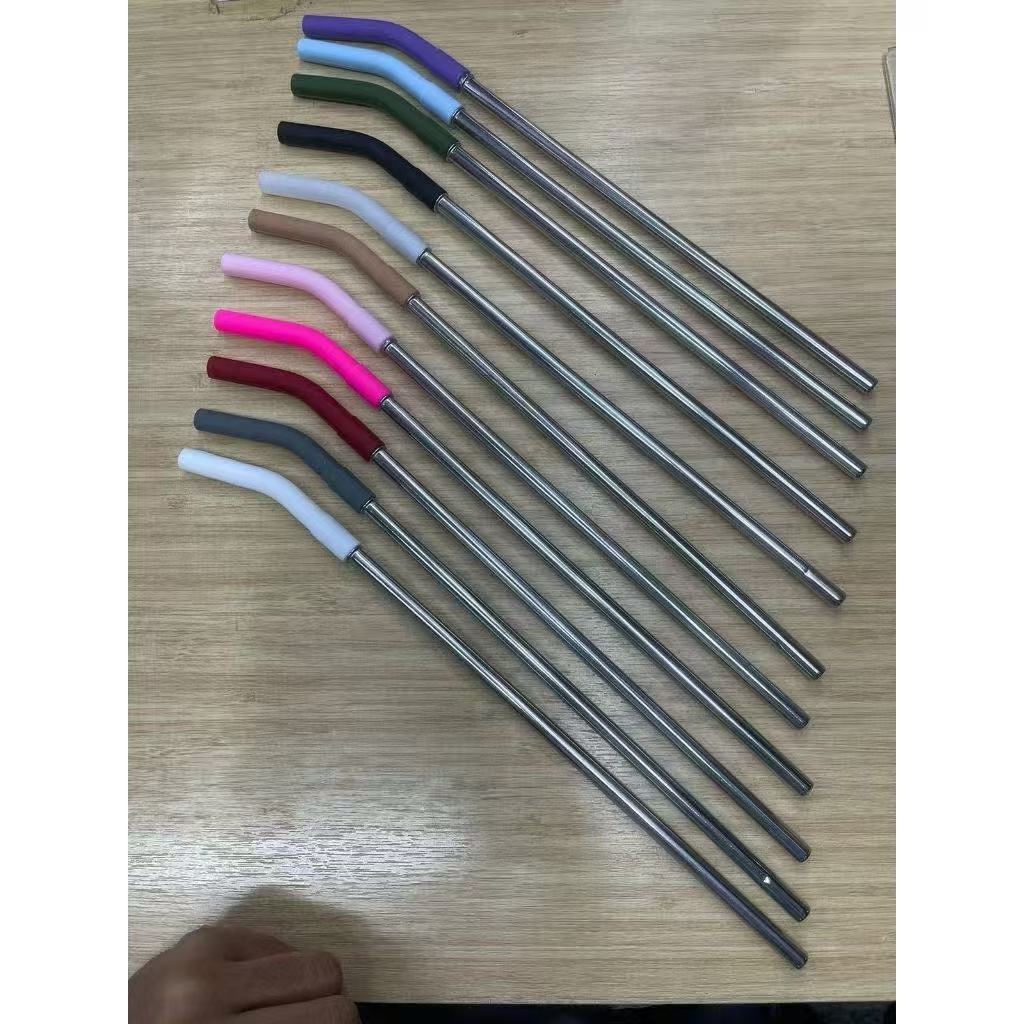 Kit Canudo Inox Reutilizável com Ponta de Silicon