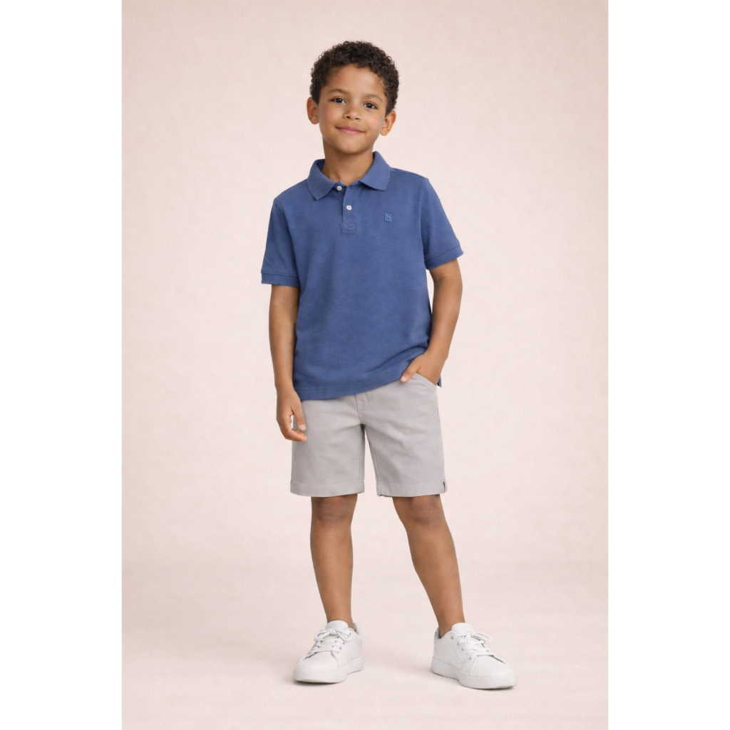 Camisa Gola Polo Infantil e Juvenil Premium Manga 