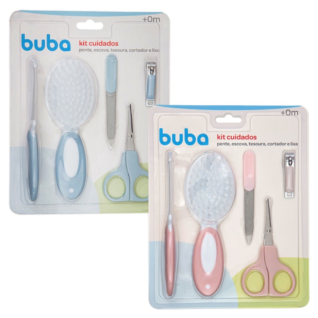 Kit Higiene Cuidados Bebê Tesoura Cortador Escova