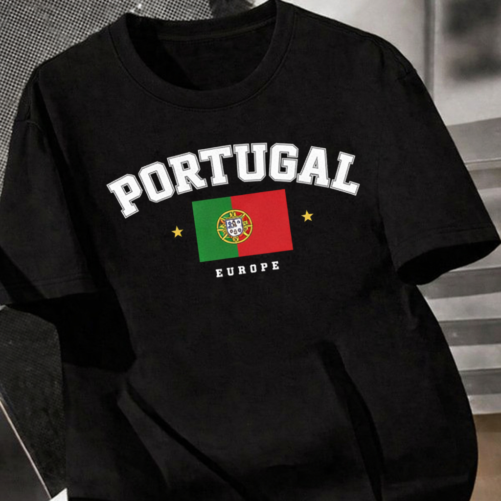Camiseta Portugal Masculina Seleção 100% Algodã