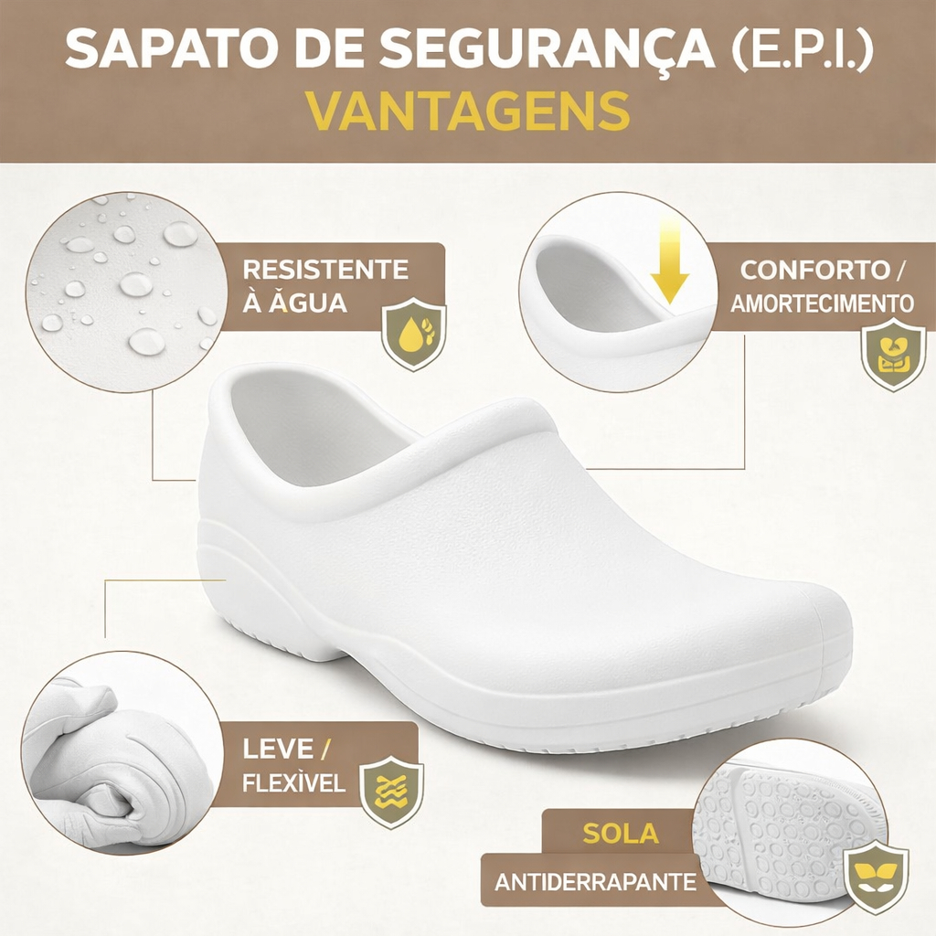 Sapato Profissional Epi Unissex  Sola Antiderrapan