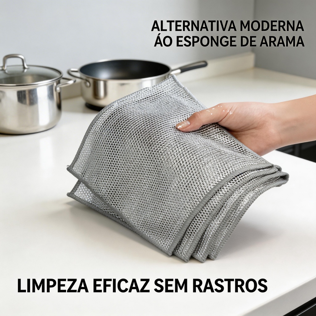 Esfregão de Metal Multiuso para Panelas e Superf