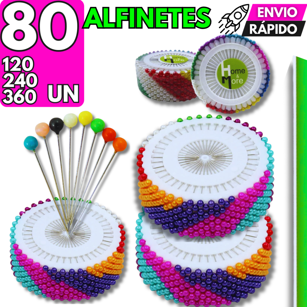360/240/120/80 Alfinete Cabeça Colorida Para Cost