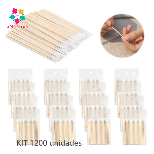Kit 1200 Unidades Com Algodão De Limpeza Alinhame