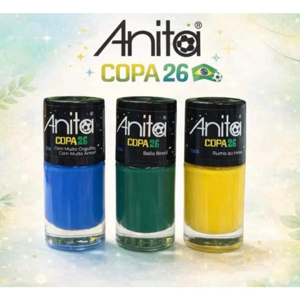 Esmalte Anita Copa Do Mundo 2026 – Kit 3 Cor