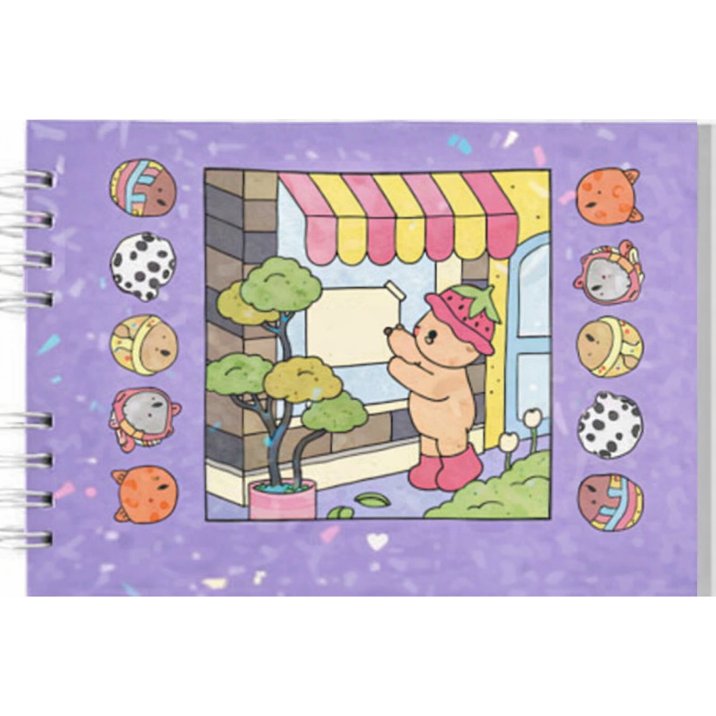 Livro Colorir Infantil (Roxo) 50 Folhas Capa Dura
