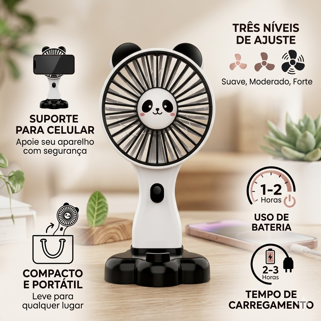 Ventilador de Mesa Portátil USB OIH-6113  Compact