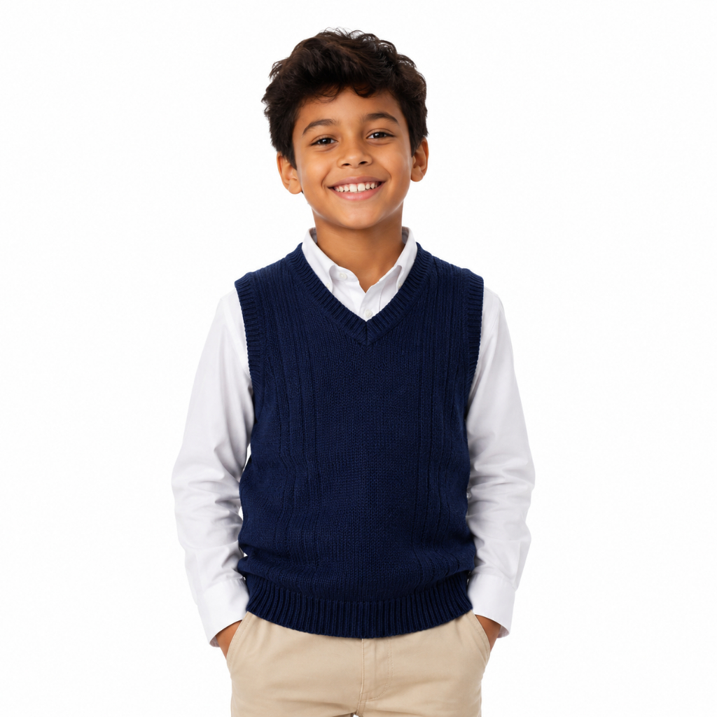 Colete De Tricot Juvenil Colegial / Masculino Prem