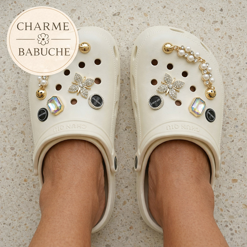 Sapato Babuche Feminino Macio em EVA com Enfeites 