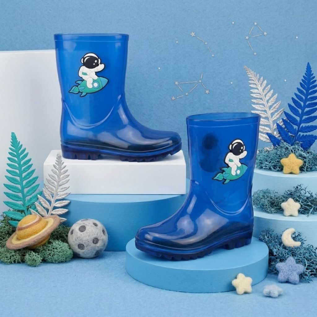Galocha Infantil Menino Bota de Chuva Confortável