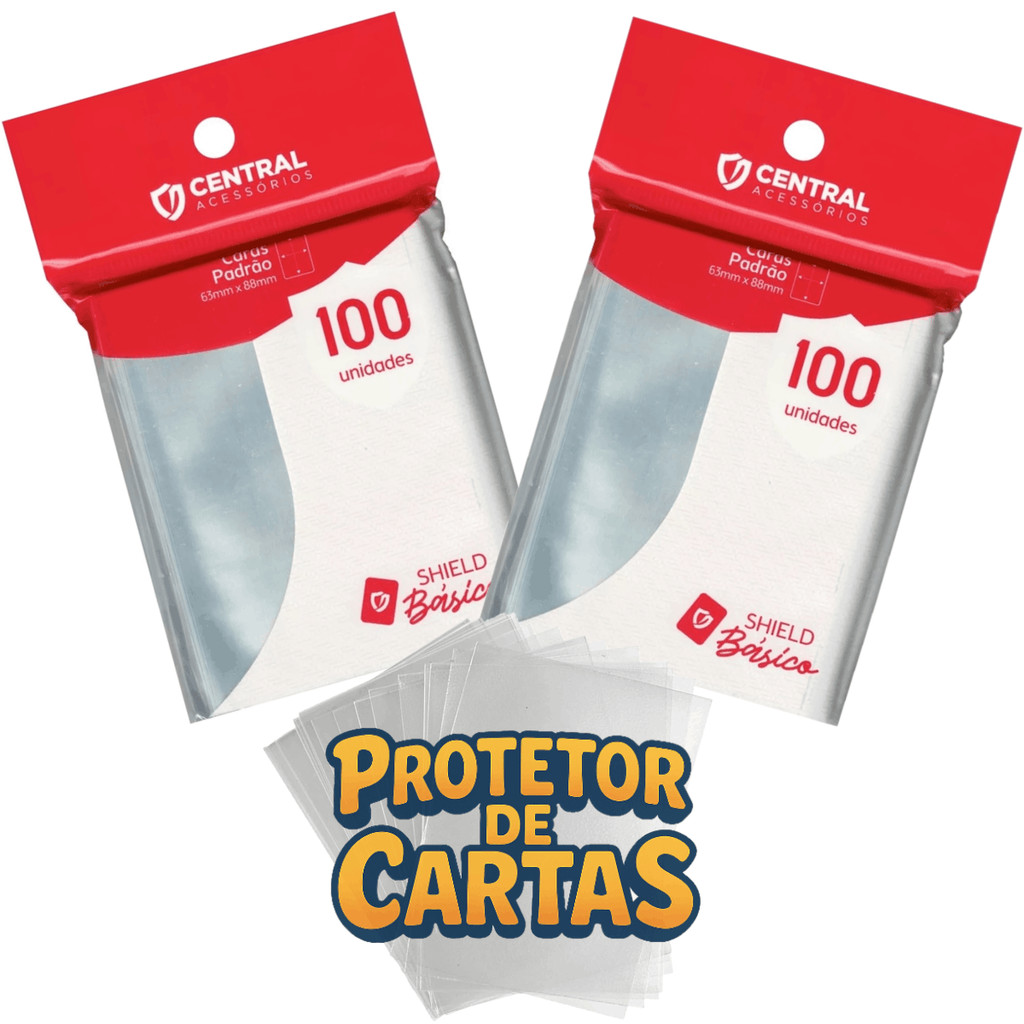Protetor de Cartas Sleeve Central Shield 63 x 88mm