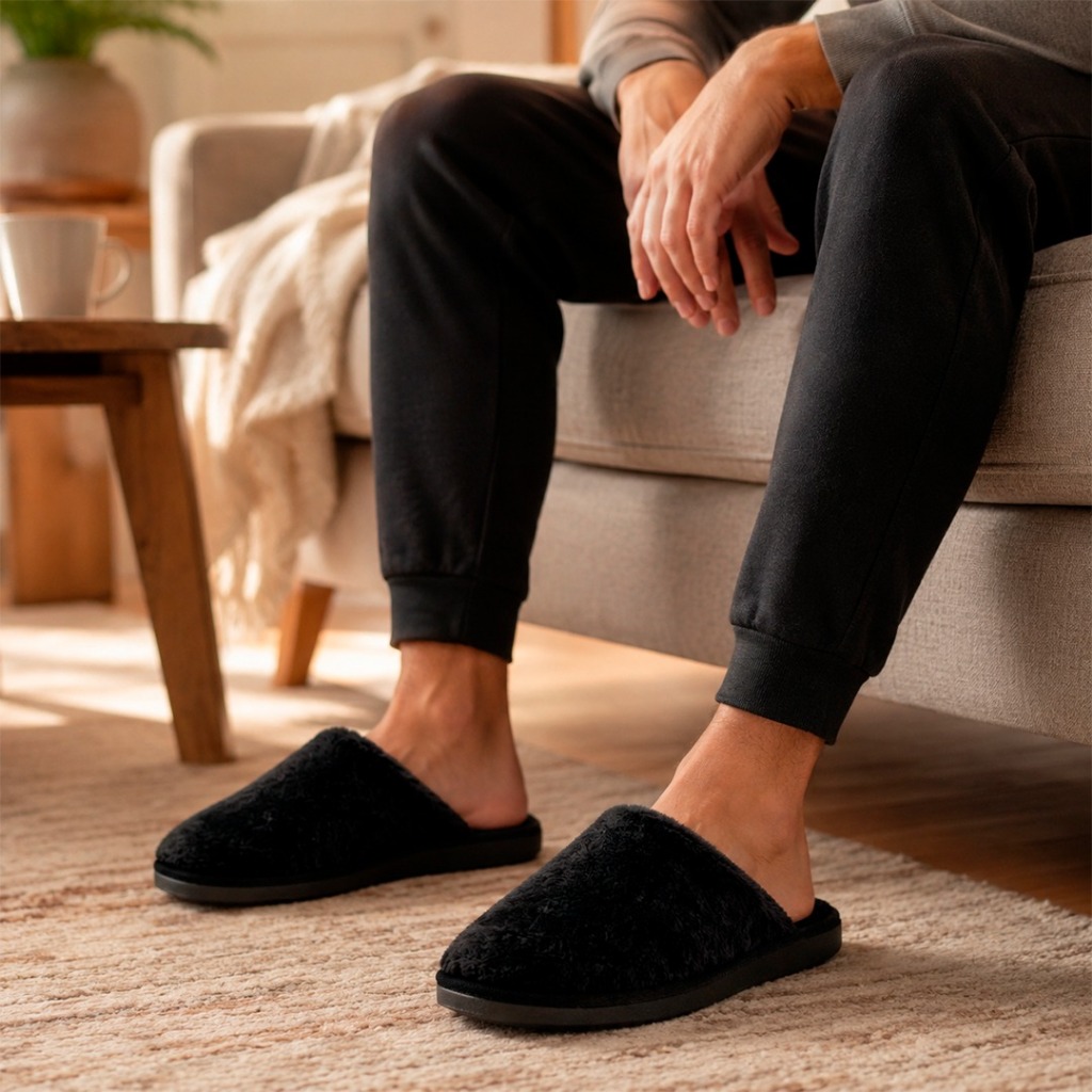 Pantufa Peluciada Masculina e Feminina Macia Quent