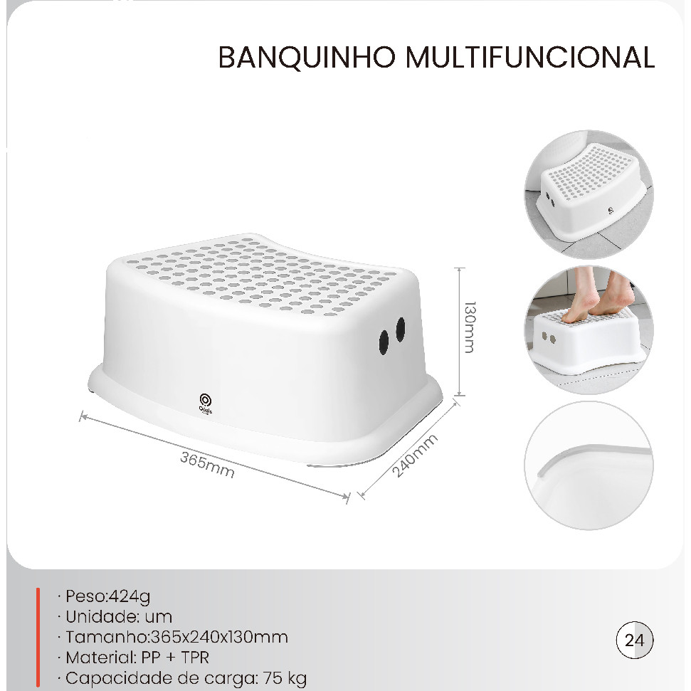 Escadinha Infantil  Portátil Antiderrapante Banqu