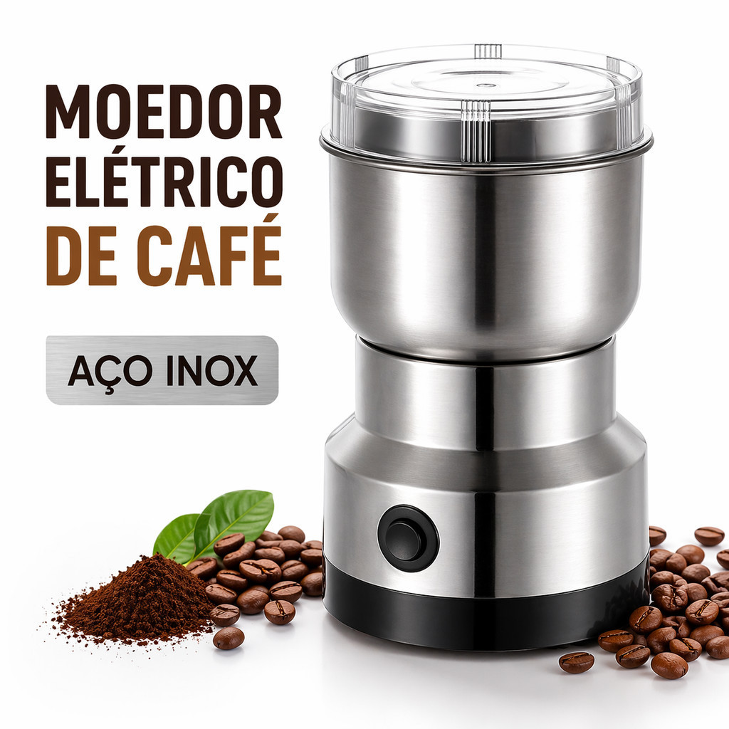 Moedor Elétrico Multifuncional de Café 110V Grã
