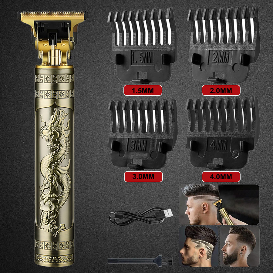 Máquina de Corte Sem Fio Profissional USB Barba C