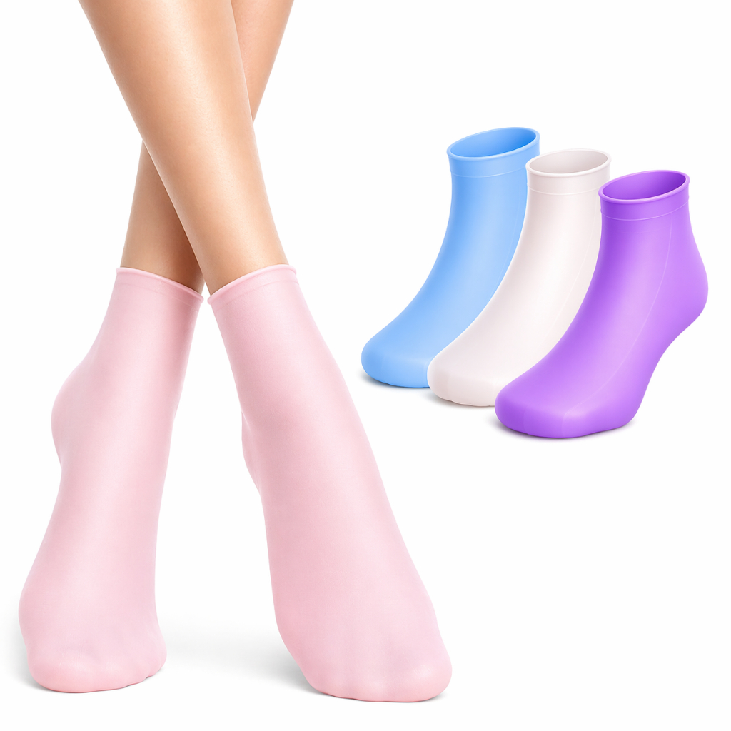Meias de Silicone Para Pés Hidratante Anti Rachad