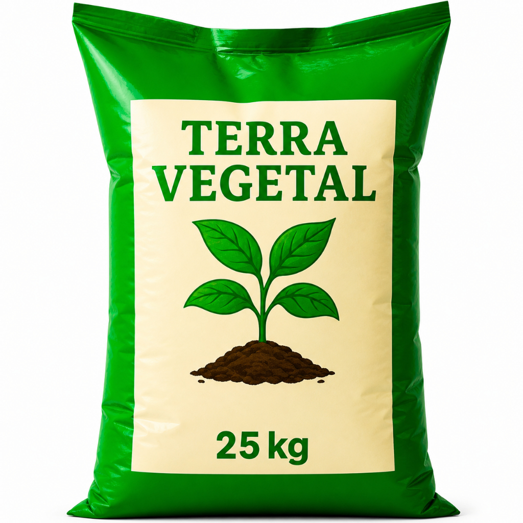 Terra Vegetal 25kg Rico Nutrientes Plantio Jardim 