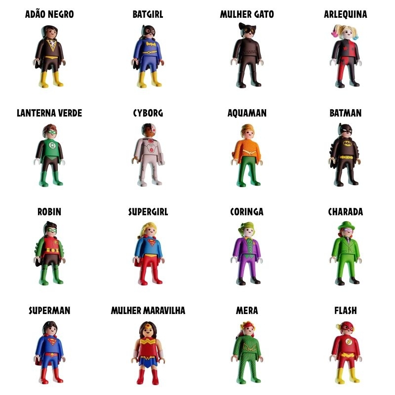 COMPLETE SUA COLECAO KINDER JOY DC PLAYMOBIL