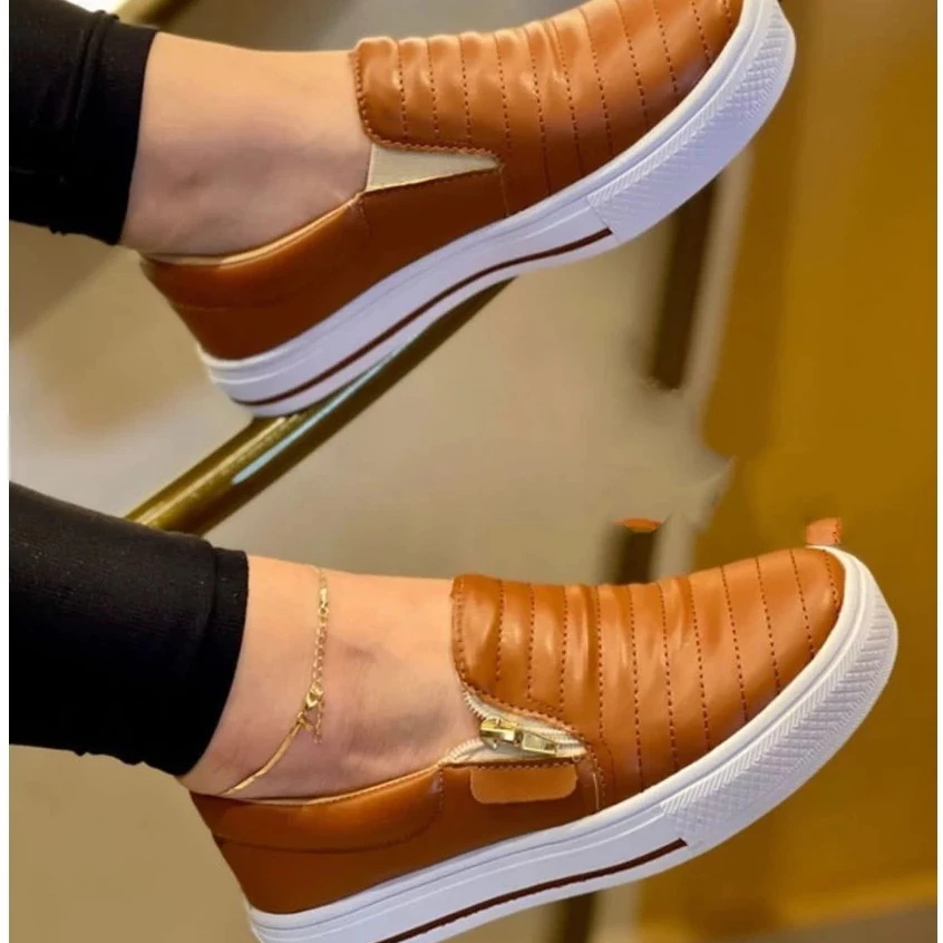 Tenis sapatilha slip on feminino leve macio confor