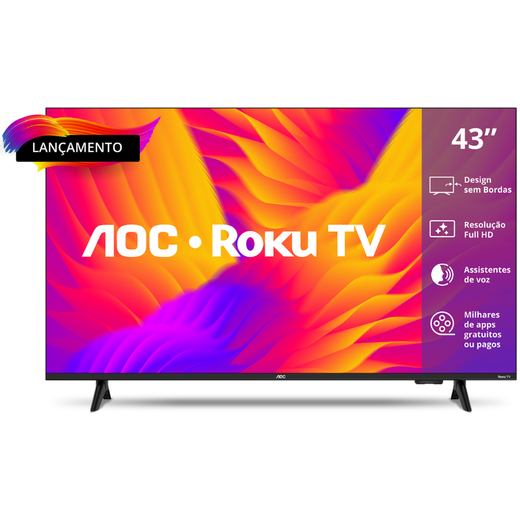 TV AOC 43 Full HD Roku TV WiFi Netflix YouTube 