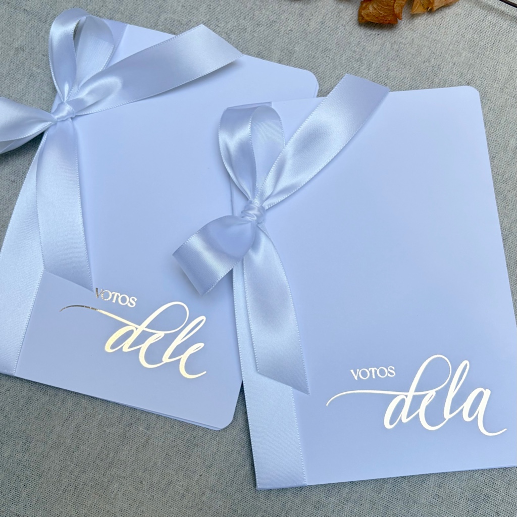 Par de Caderno de Votos dos Noivos de Casamento Vo