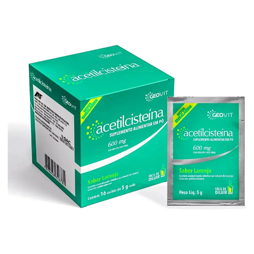 ACETILCISTEINA 600MG LARANJA C/16SACHES
