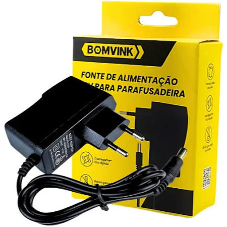 Carregador Fonte Parafusadeira 12V para Bateria De